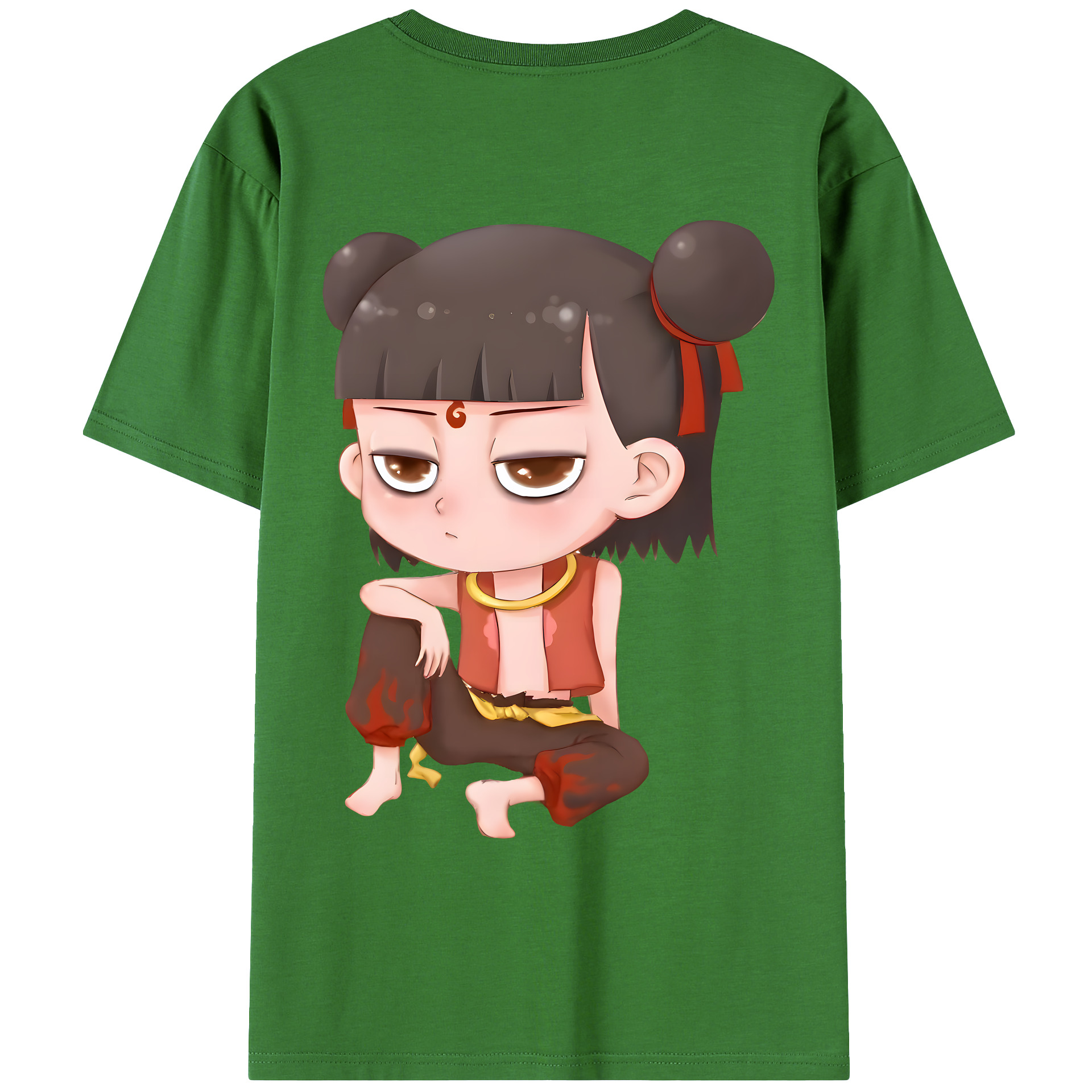 （画像用） Ne Zha 2 ナタ 魔童の大暴れ レディース半袖Tシャツ(バックプリント)